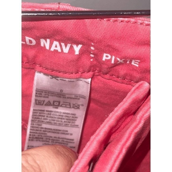 Old Navy Pixie Shorts Womens 0 Regular Chino Twill Lady Guav‎ Pink Pockets - Picture 4 of 4